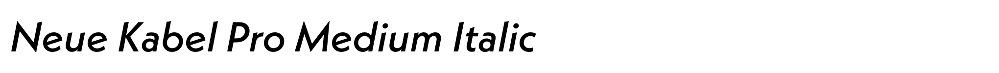 Neue Kabel Pro Medium Italic image